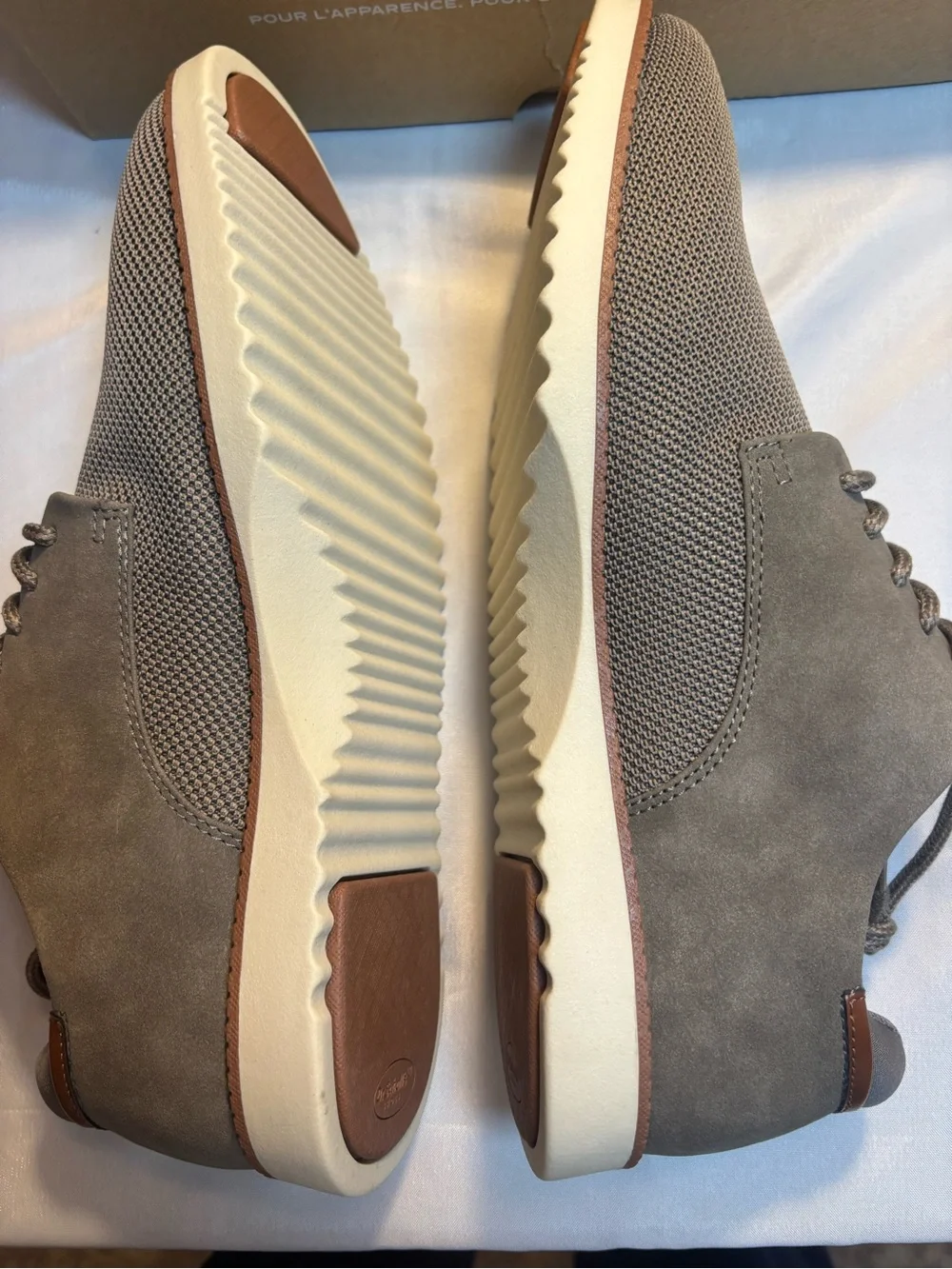 Dr. Scholl's Sync Men's Lace-Up Preppy Oxfords in Gray Size 10 New